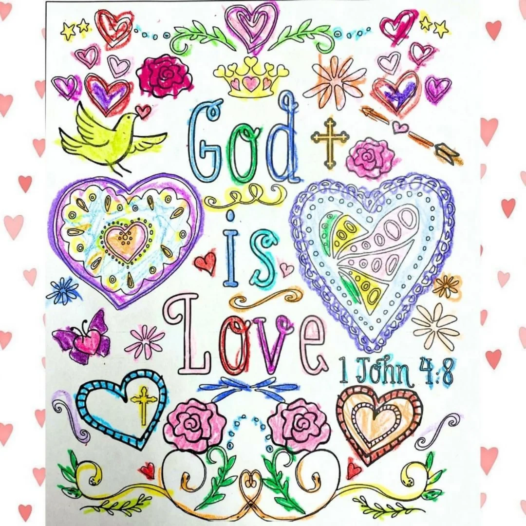god is love coloring square god is love coloring square